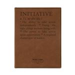 Initiative Definition Personalized Brown Leather Padfolio