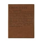 Creativity Definition Brown Leather Padfolio