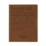 Teamwork Definition Personalized Brown Leather Padfolio