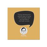 Overnight Success, Biz Stone - Startup Quote Poster Canvas 12 x 12
