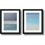 Brian Leighton 'Bleu - Set' Framed Art Print 18 x 22-inch Each